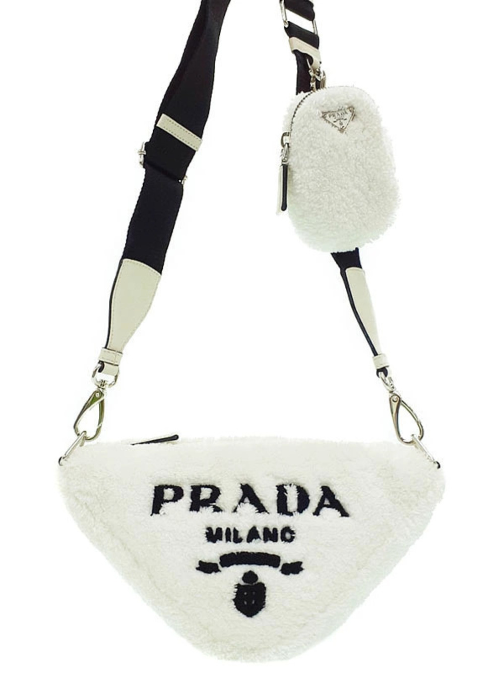 Prada Terry Shoulder Bag White
